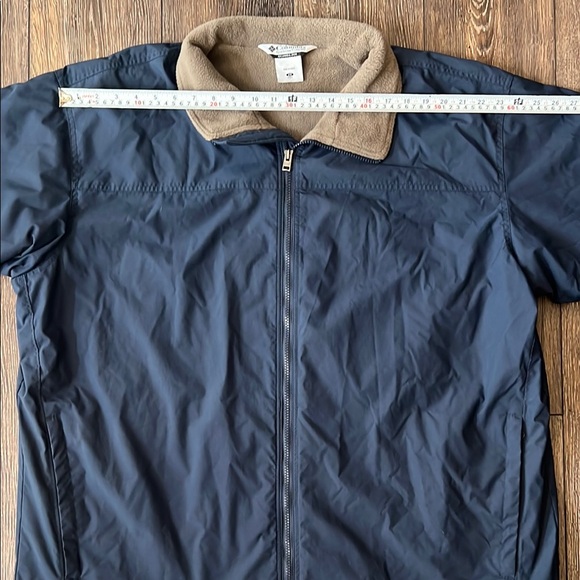 VTG Columbia Full Zip Fleece Lined Nylon Jacket Mens Size 2XL Blue Zip Pockets - Picture 12 of 16